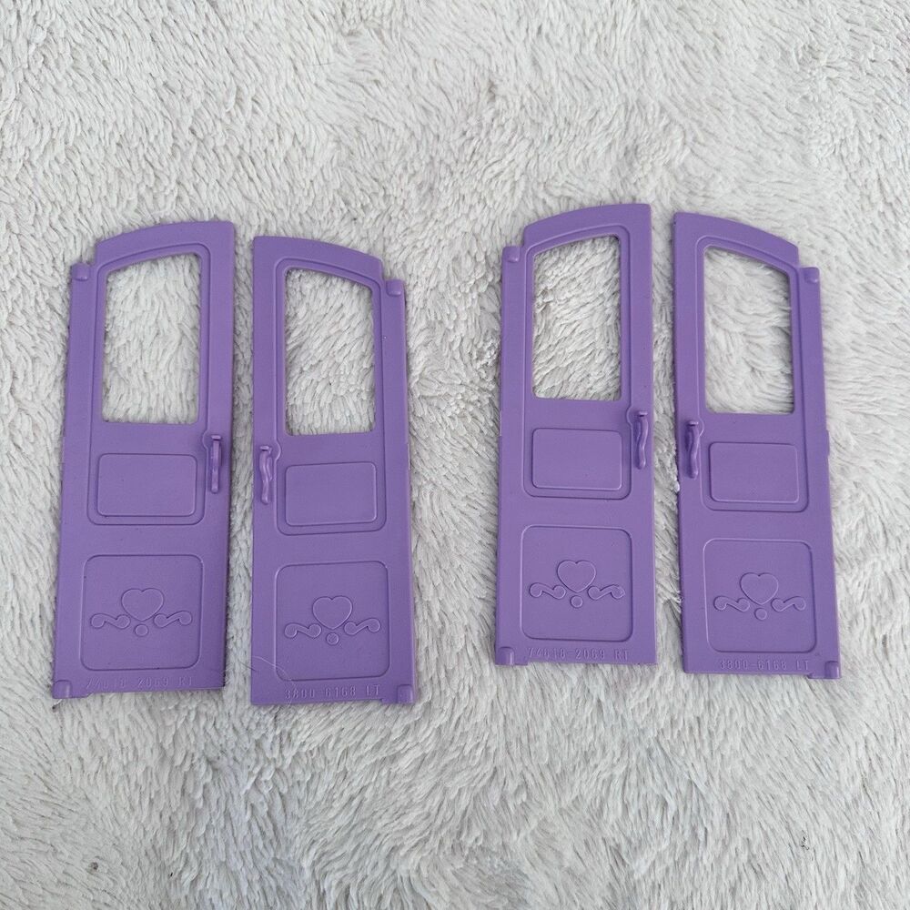 Fisher Price Loving Family Grand Dollhouse Purple Door Replacement Two Sets 90s